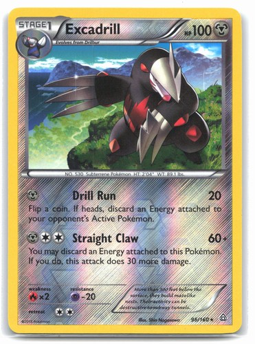 Excadrill 96/160 Reverse Holo XY - Primal Clash Pokemon Rare EN Lightly Played