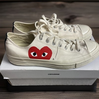 Converse x COMME des GARCONS PLAY Chuck 70 Ox 'White' 150207C Men's Size 11