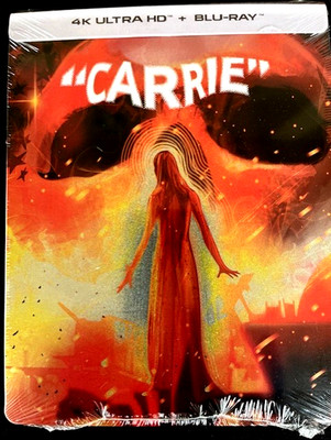 Brian DePalma's Film of Stephen King's CARRIE-1976 4K-2 -Blu-Rays Steelbook NEW