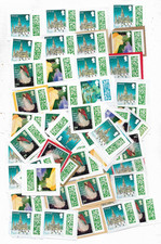 1879] 50 Unfranked GB barcoded 2nd class Christmas stamps on paper
