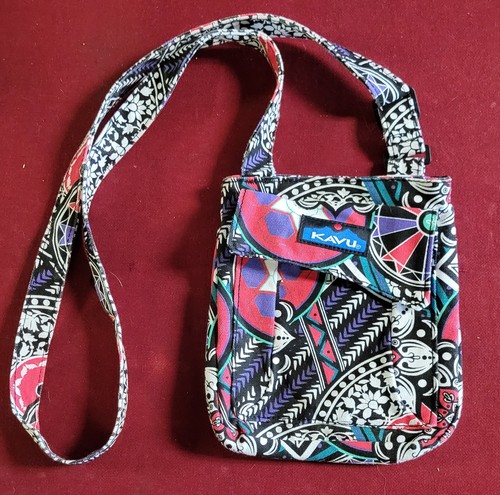 Petit sac bandoulière bandoulière Kavu poches à rabat multicolore - Photo 1/7