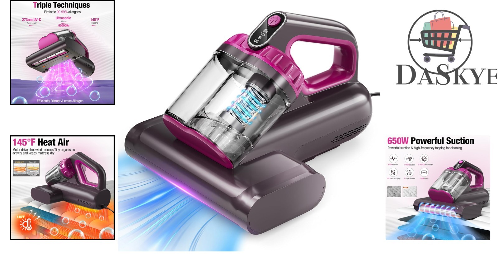 Multi-Functional Mattress Vacuum Cleaner with Powerful Suction & Cleaning Tech