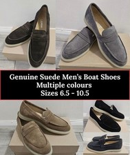 Brand New Men’s Genuine Suede Loafers – Penny Slip On Shoes – Sizes 6.5 - 10.5