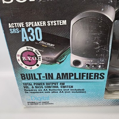 Sony SRS-A30 Active Speaker System Open Box New Discman Pair