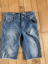 New Mini Boden Boys Size 10 Years Jean Cutoff Shorts 10 Inch Inseam Vintage Look