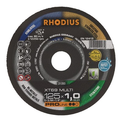RHODIUS PROline XT69 MULTI BOX Extradünne Trennscheibe 125 x 1,0 x 22,23 mm 10