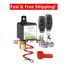 Versatile 12V Battery Disconnect Switch 250A - Remote, Brass Weather Resistant