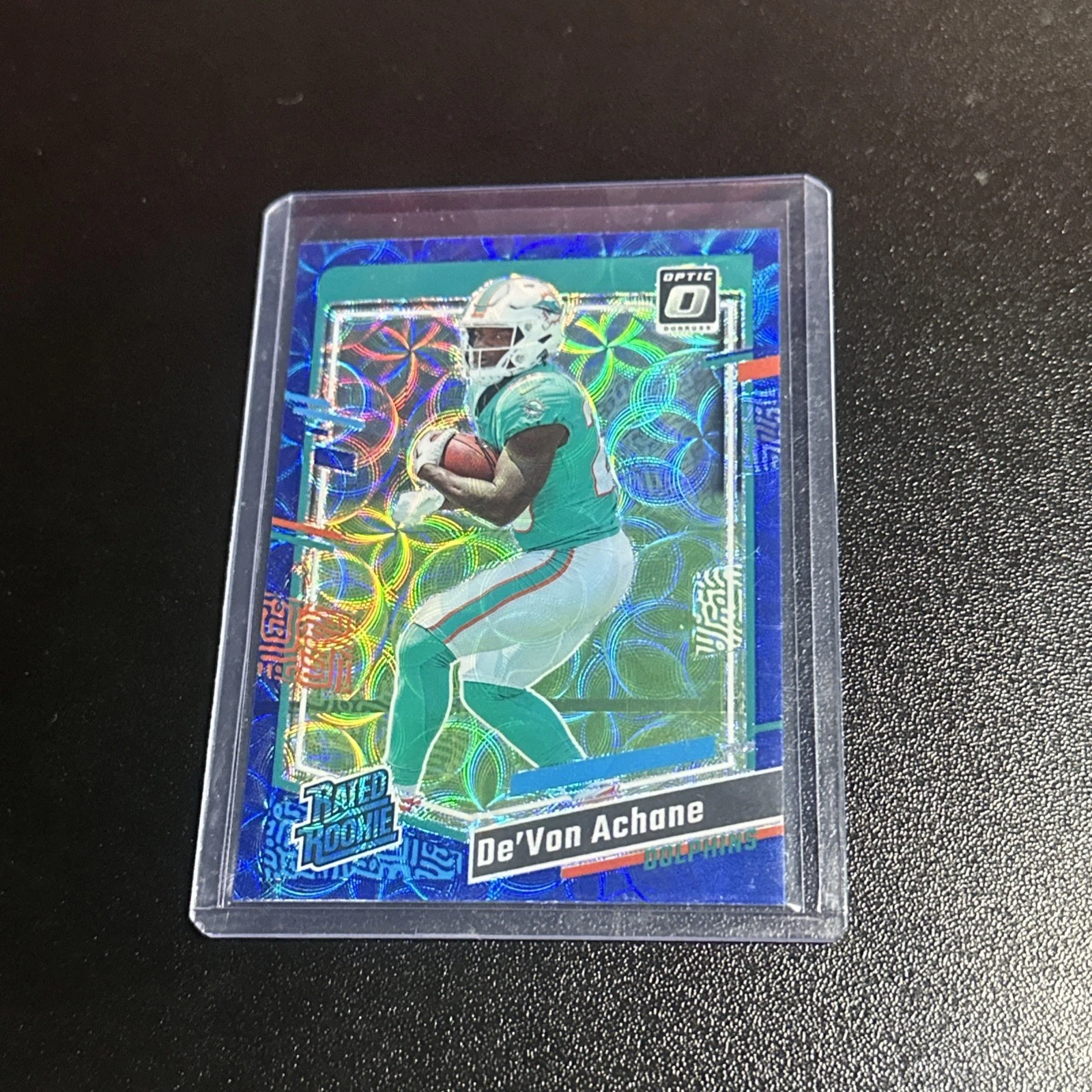 2023 Panini Donruss Optic - Rated Rookie De'Von Achane #269 Blue Scope Prizm