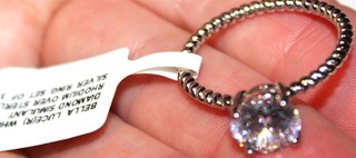 Fantastic size 11 925 sterling silver gemstone ring Lot#196