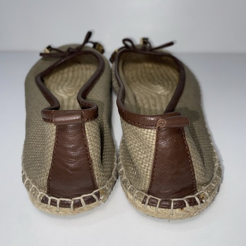 Michael Kors Meg Espadrille Shoes Sz 8M Slip On Gold Casual Flats Designer EUCj - Picture 11 of 13