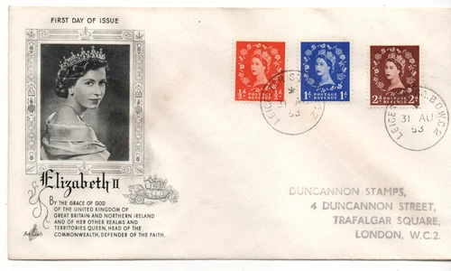 GB QEII 1953 Definitive 1/2d to 2d illustrated FDC WS46539