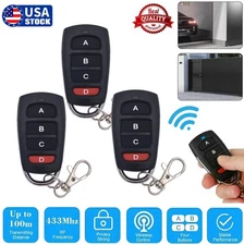 3× Universal 433mhz Garage Door Remote Electric Cloning Control Key Fob Opener