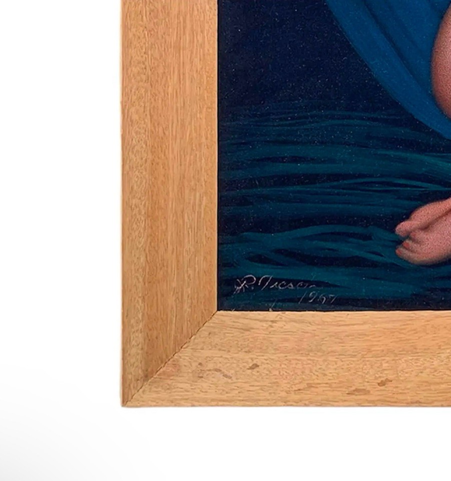 Vintage Rita Hayworth Nude Velvet Painting Dated 1967 Leeteg Style eBay