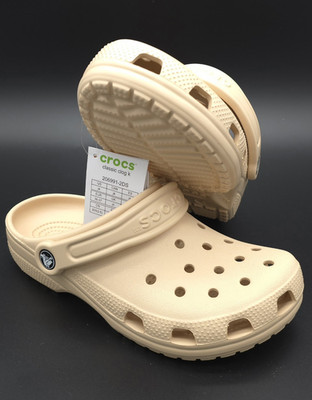 NEW Crocs Classic Clog Kids J4 / Womens 6 in Shitake Beige ; New Box!
