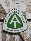 VINTAGE APPALACHIAN TRAIL PORCELAIN SIGN OLD SMOKY MOUNTAINS SCENIC HIKE 10"
