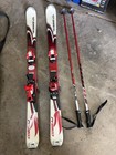 Kids Snow Skis Rossignol Junior Set Cobra Red & White Ski Poles Included 120cm