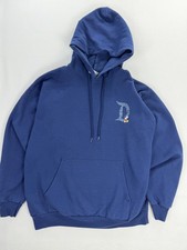 Vintage Disneyland Resort Hoodie Mickey Mouse Blue L Hanes Pullover