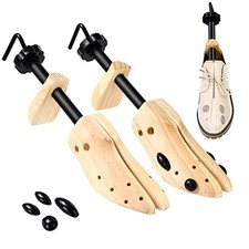 2X Schuhspanner Schuhdehner Holz Damen Herren Schraubspanner Holz Aufsätze 42–46