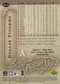 Rollie Fingers 2005 Upper Deck MVP #BU-36 Batter Up! Oakland Athletics - Image 2 of 2