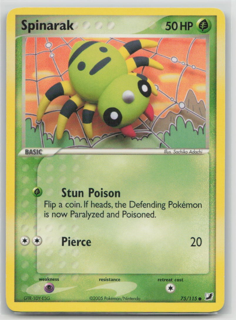 Spinarak 75/115 Common Unseen Forces Pokemon Lightly Played