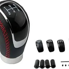 Gear Shift Knob, Car Gear Stick Shifting Knobs with 4 Gear Position Black  Red