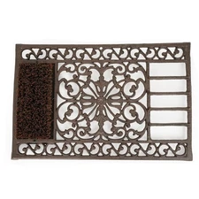 Sungmor Cast Iron Doormat Garden Vintage Shoes and Boot Scraper Mat with Brushes