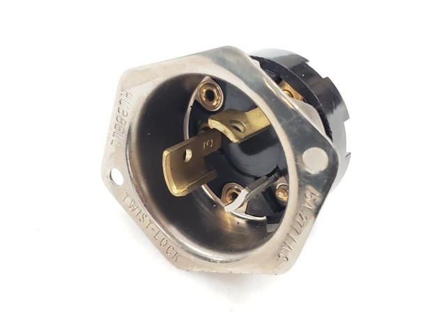 p//n HBL15A177VAC Hubbell Twist-Lock 15A 277VAC Grounded Flanged Inlet