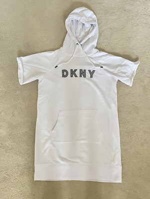 DKNY Jumper Dress With Hoodie White new without tags UK