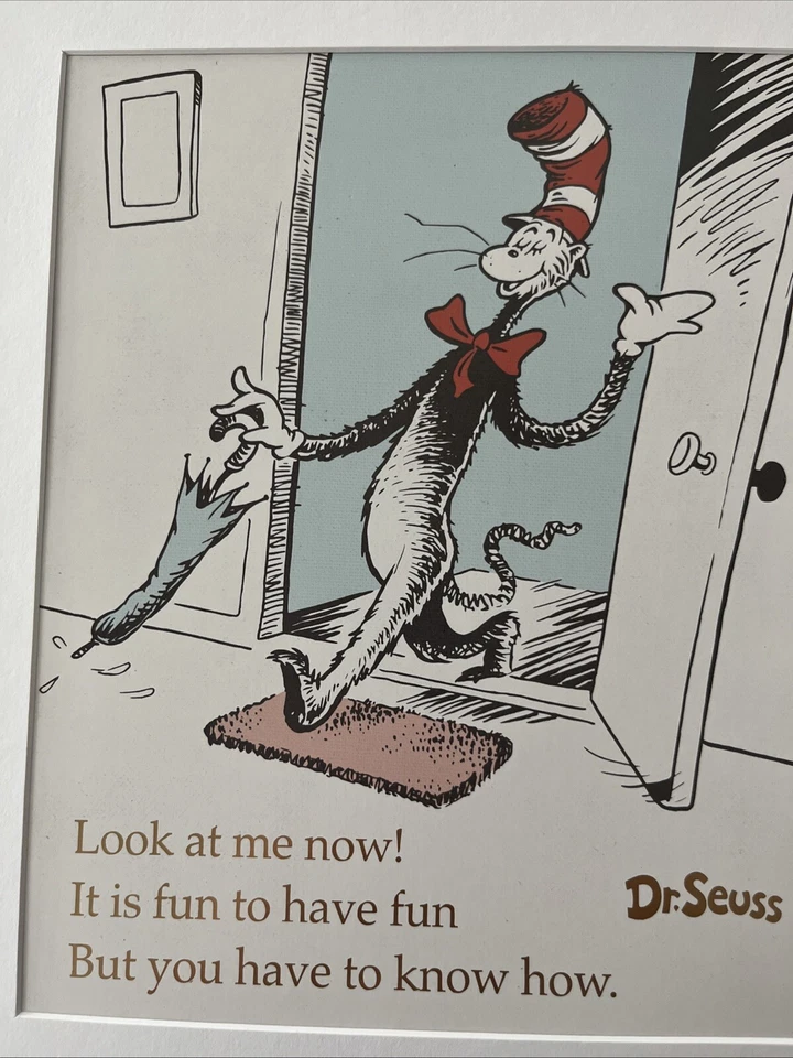 Dr. Seuss "El gato en el sombrero" - Impresión artística mate. No enmarcado. Foto 2 de 4