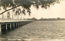 Braydenton Florida 1940s RPPC Photo Postcard Bridge Cook 11777