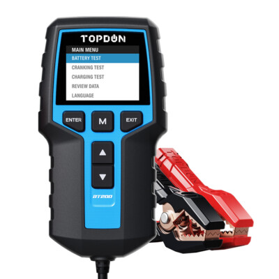  TOPDON BT200 Auto Batterietester 12V 100-2000CCA Belastungstestgerät Deutsch