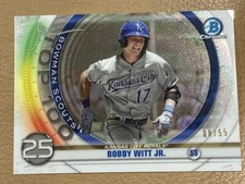 BOBBY WITT JR. 2020 BOWMAN CHROME TOP 100 GARY VEE VARIATION SSP RC /55 N0n Auto