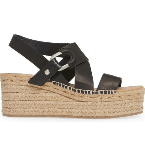 $395 - RAG & BONE August Leather Platform Espadrille Wedge Sandals Size 11 - Picture 2 of 6