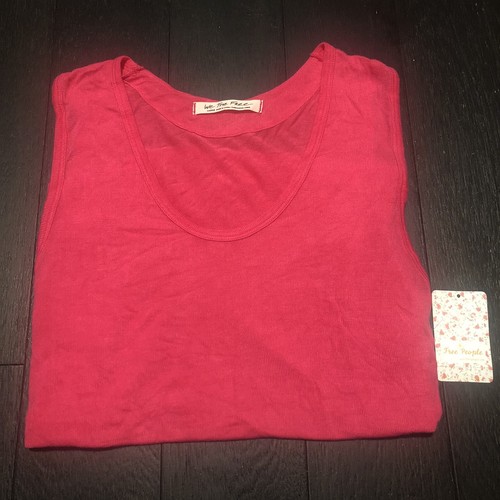 NWT Women’s Free People Fuschia Pink Boho Flowy Tank Top Large OB948615 - Picture 5 of 8