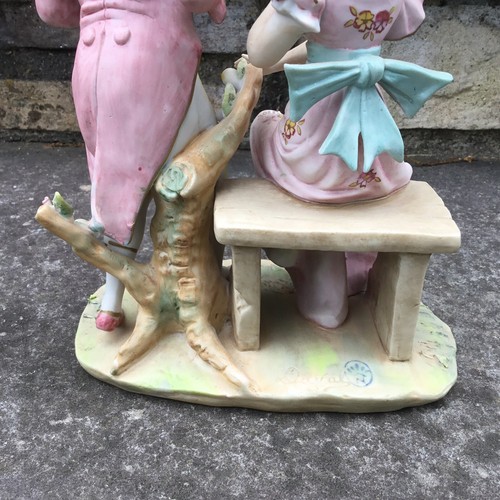 Antique Vienna Style Porcelain Figurine of the Engagement Betrothal By Duval - Picture 9 of 19