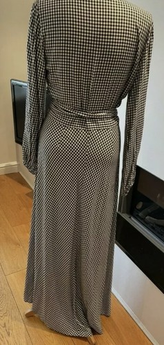 SIGUIENTE MAXI VESTIDO LARGO ENVOLVENTE CON CINTURÓN CORBATA MONO TALLA 10 R EMMA WILLIS NUEVO FIESTA - Imagen 12 de 12