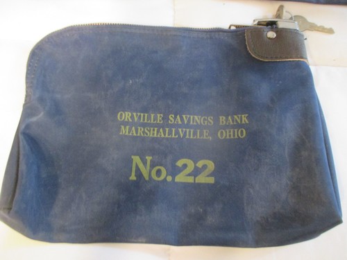 Three Locking with Key Bank Deposit Bags Orville Savings Banks Ohio - Bild 2 von 3