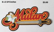 MULAN DISNEY TITLE scrapbook paper piecing premade 3D die cut by Rhonda