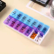 Large 7-Day Weekly Pill Organizer – Medicine Tablet Storage Dispenser