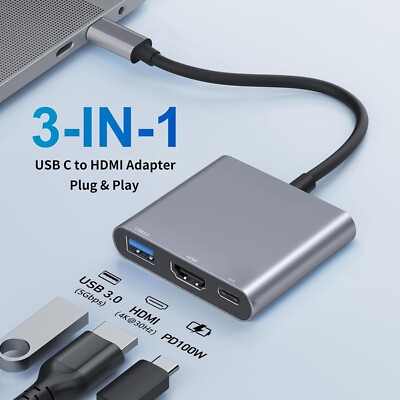 Digital AV Multiport Adapter Apple USB-C USB 3.0 To 4K HDMI AV