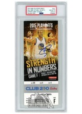 Stephen Curry Autographed 2015 Playoffs Round 2 Game 2 Ticket PSA 10 PSA/DNA 10