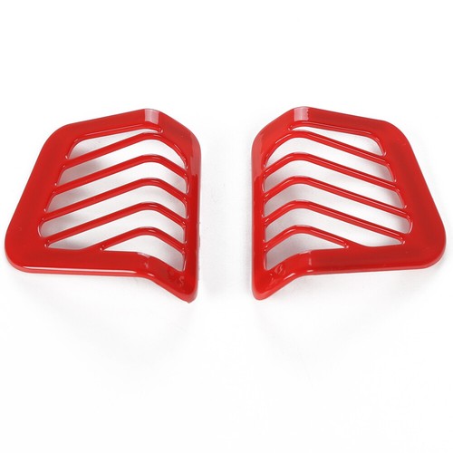 2x Red Air Vent Outlet Cover Trim Dashboard Side for Jeep Wrangler JL 2018+ ABS - Imagen 6 de 9