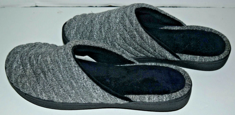 Тапочки сабо Isotoner серые белые черные с улучшенной подушкой на пятке размер 7,5-8 - Изображение 3 из 4
