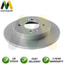 1x Brake Disc Rear Motaquip Fits Hyundai i10 2008- 1.0 1.1 CRDi 1.2