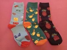 3-Pack Women's Girl's Novelty Socks New WO Tags-Assorted Themes-Fast Shipping