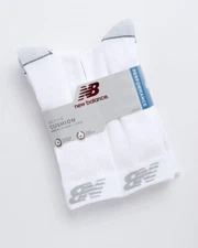 New Balance® Men's Active Cushion Crew Socks 5-Pack  MOISTURE CONTROL~BREATHABLE