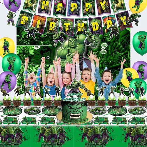 Hulk Birthday Party Supplies, Hulk Birthday Packs Include Happy Birthday Bann... - Picture 6 of 7