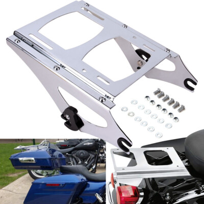Detachable TwoUp Tour Pack Trunk Mount Rack Bracket for Harley Touring 2009-2013