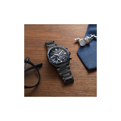 Citizen Men 's Attesa Chronograph Calendar Eco-Drive Black Watch