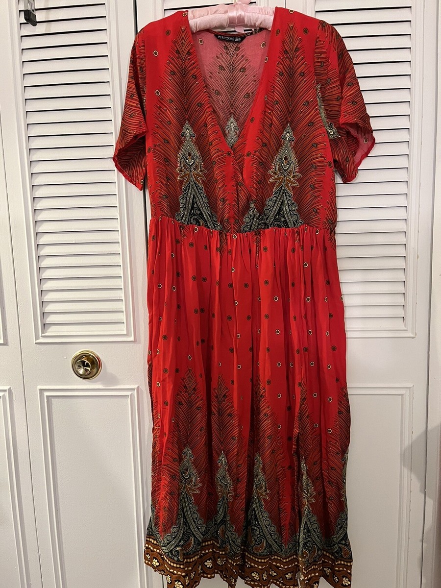 cotton print midi dress Marchesa Rosa Women's Printed Belted Midi-Dress - Pink Multi blend fabric has enough Rosalyn Mini Dress by Pattern:Transformation Butterfly Silk clothing